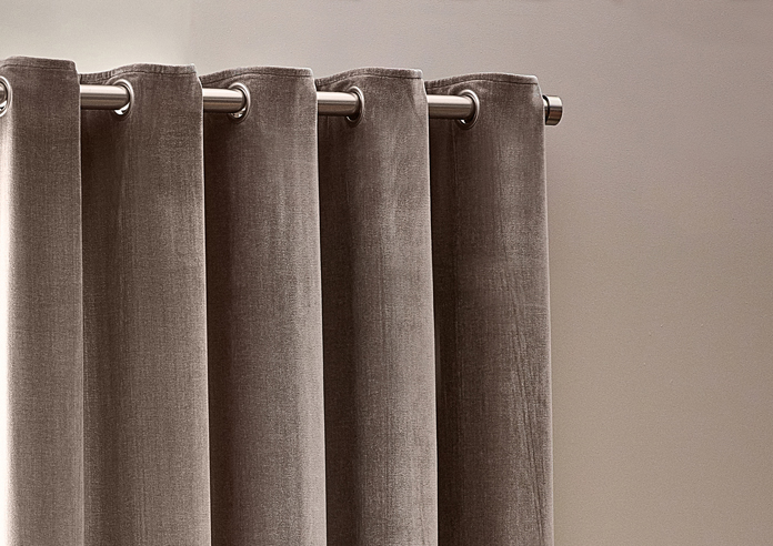 Heavy Chenille Eyelet, Greige - Ready Made Curtains - Image 9